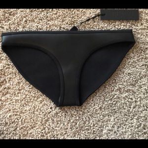 Black Leather Triangl Bikini Bottom Size M